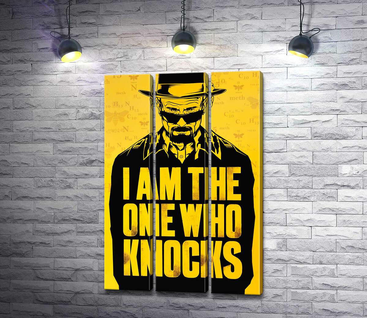 

Модульная картина ArtPoster Химик Вольтер Уайт с цитатой из сериала "Во все тяжкие" (Breaking Bad) 60x94 см Модуль №11