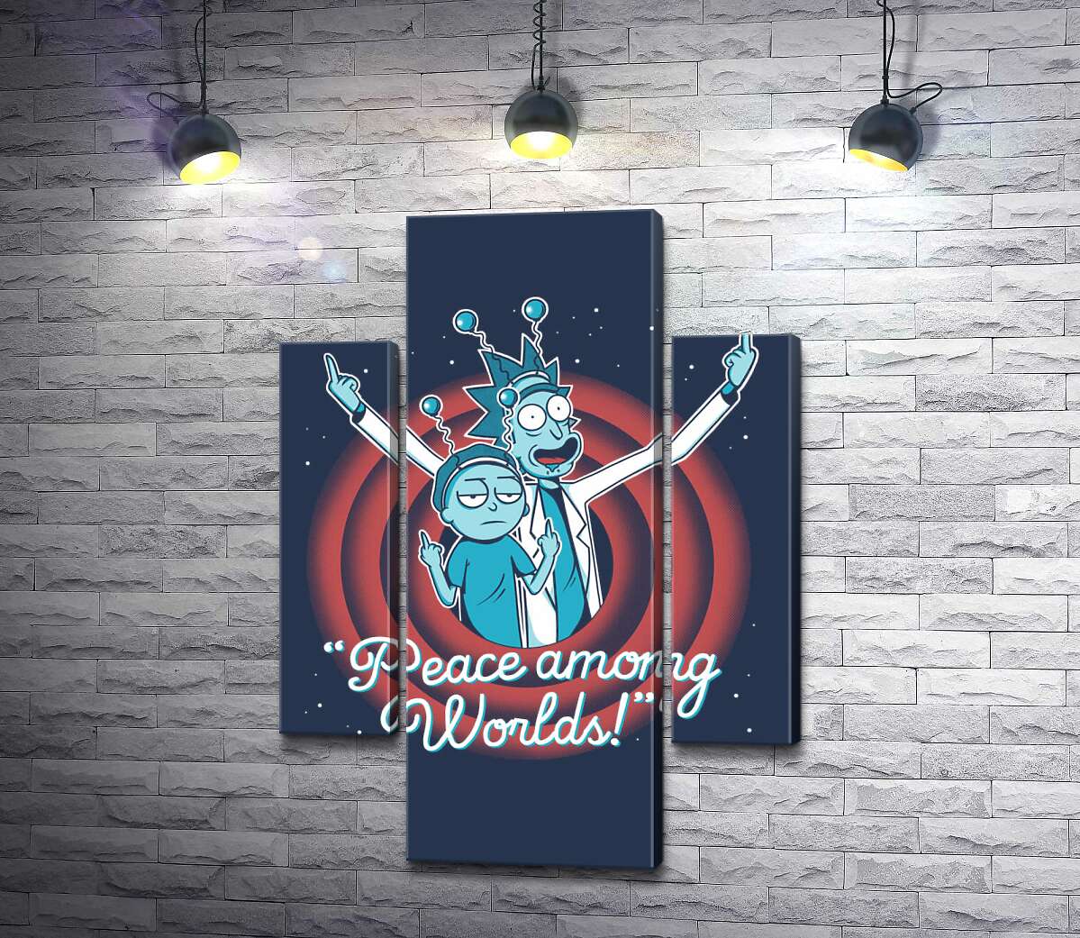 

Модульная картина ArtPoster Эксцентричный дедушка ученый и его внук – герои мультфильма "Рик и Морти" (Rick and Morty) 80x114 см Модуль №7