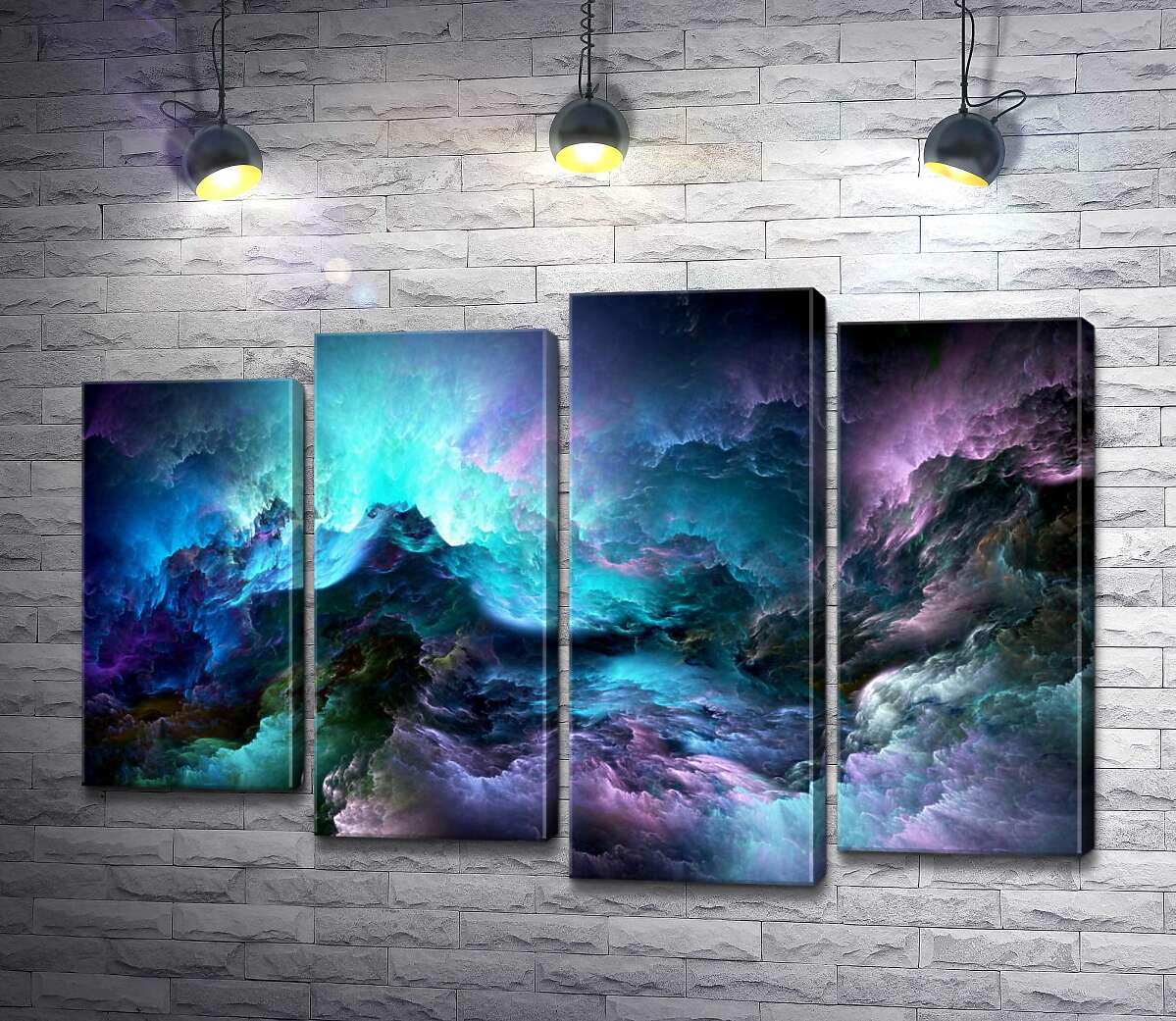 

Модульная картина ArtPoster Яркий синий в облачной абстракции 100x69 см Модуль №21