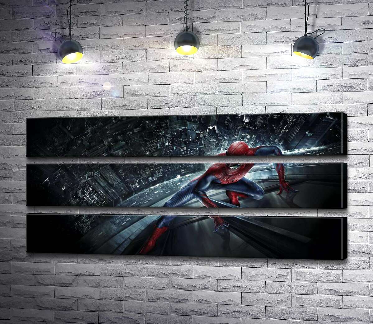 

Модульная картина ArtPoster Человек-паук (Spider-Man) на стеклянном небоскребе 139x60 см Модуль №13