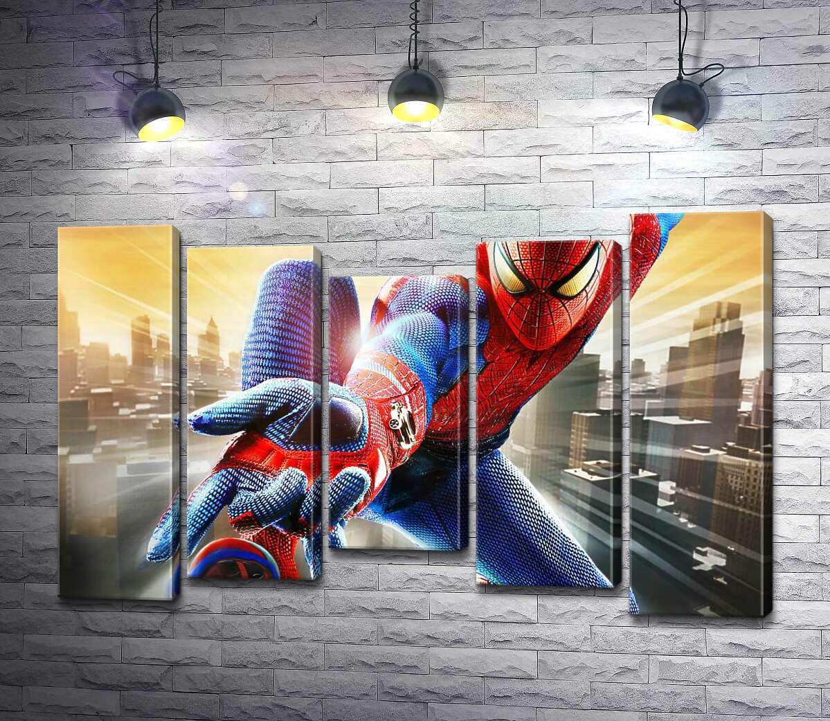 

Модульная картина ArtPoster Человек-паук (Spider-Man) в полете выпускает свое оружие 100x66 см Модуль №28