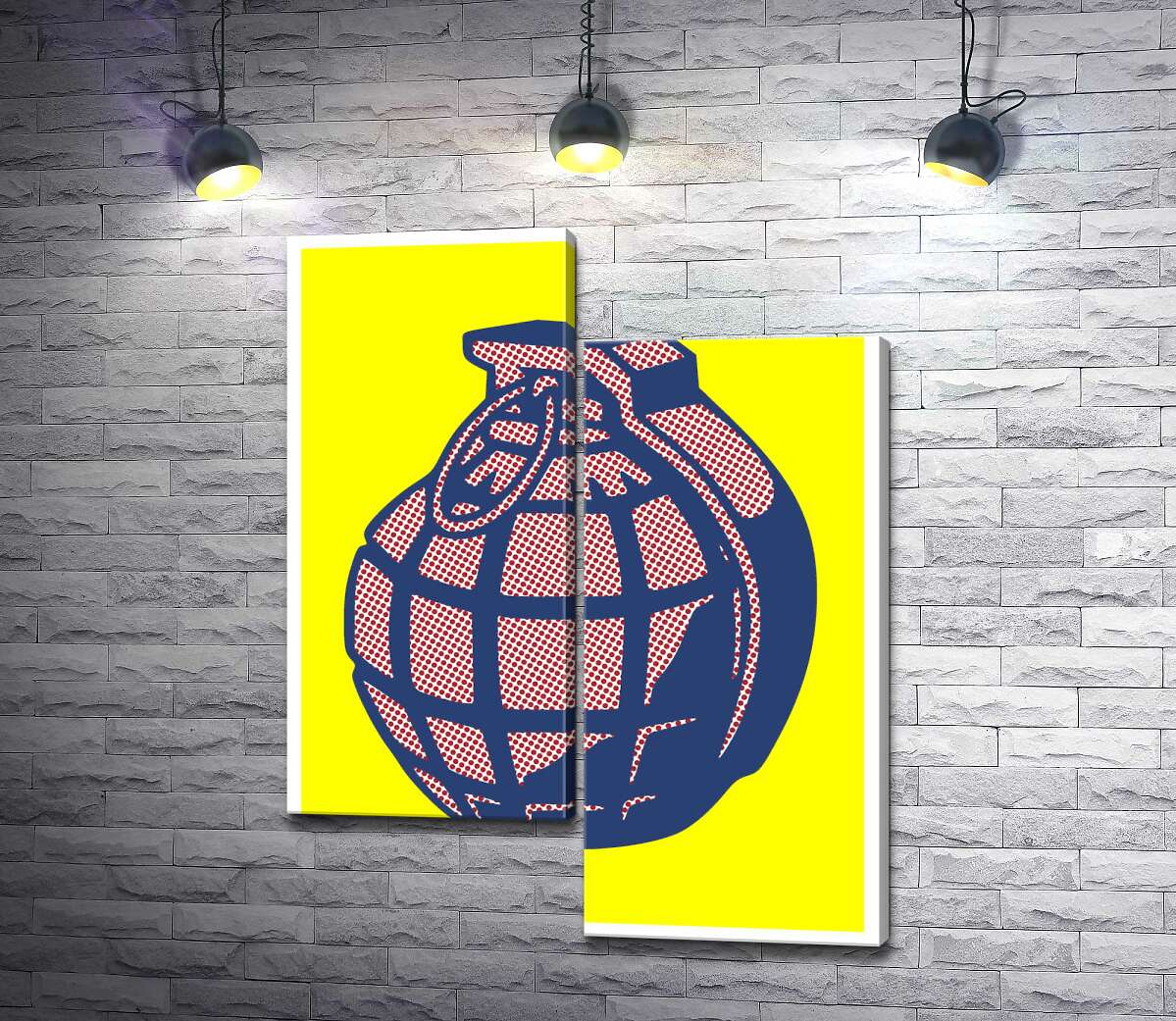 

Модульная картина ArtPoster Яркий арт ручной гранаты 130x168 см Модуль №5