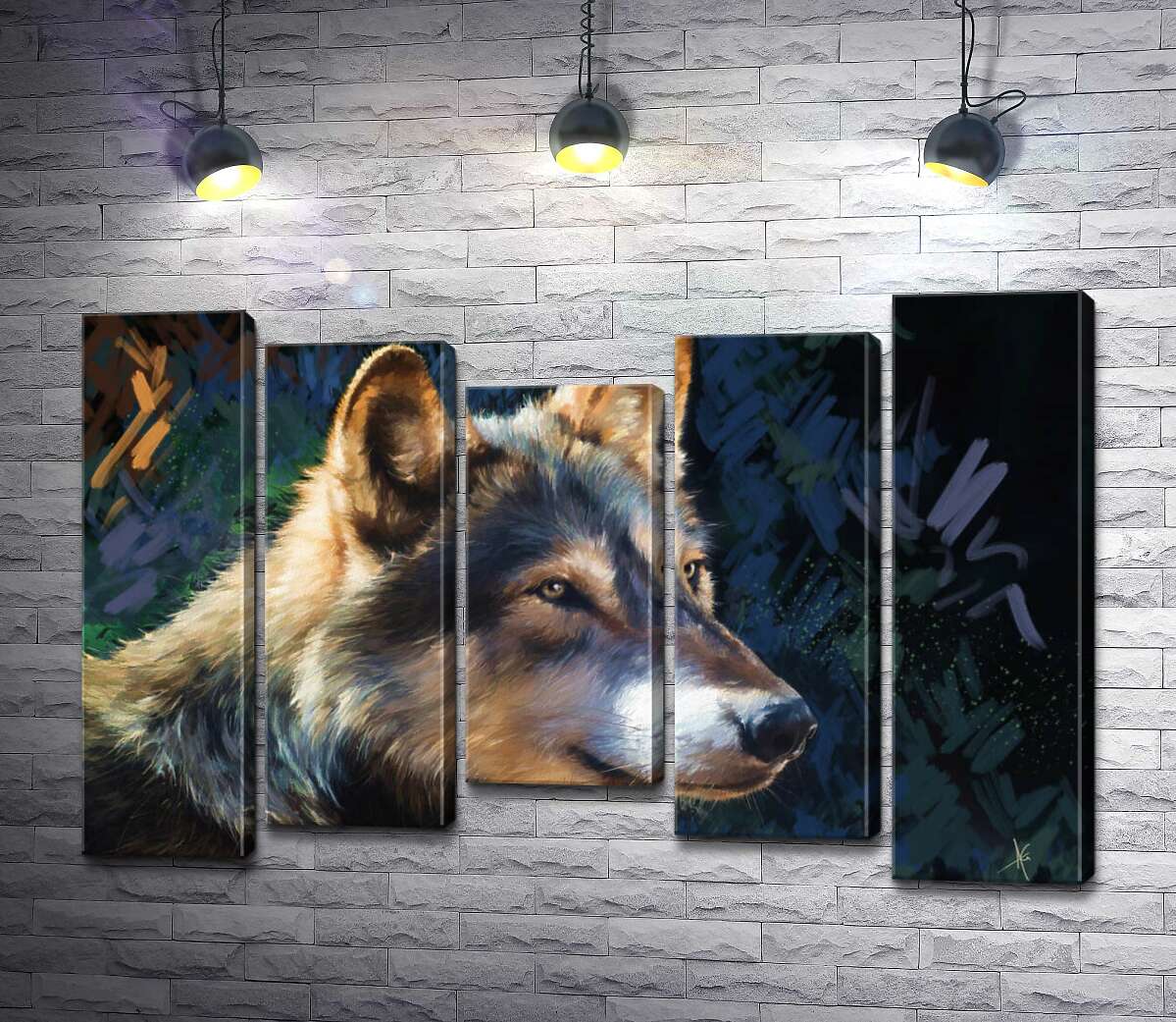 

Модульная картина ArtPoster Хищный взгляд волка 130x87 см Модуль №28