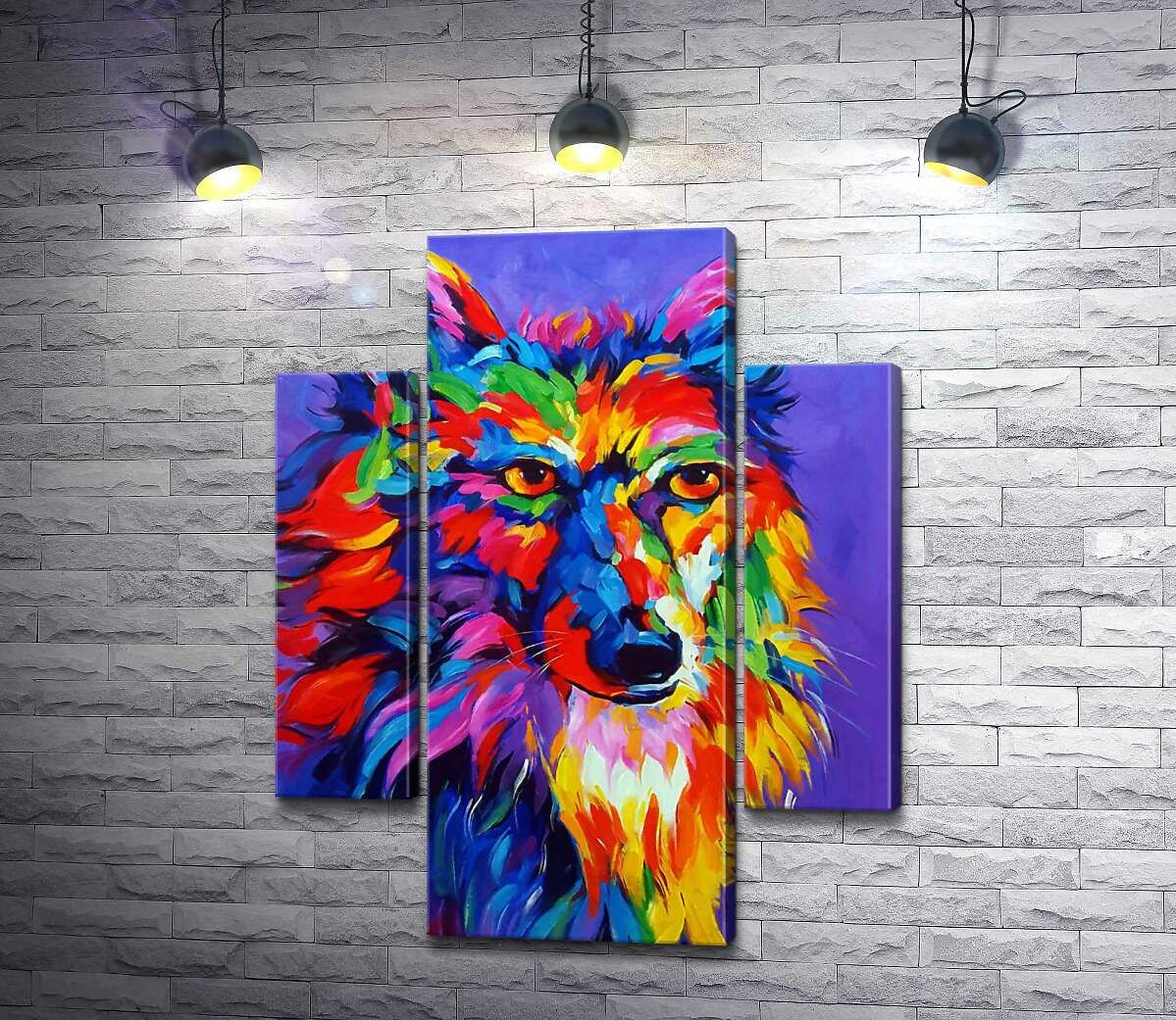 

Модульная картина ArtPoster Цветная шерсть волка 80x104 см Модуль №7