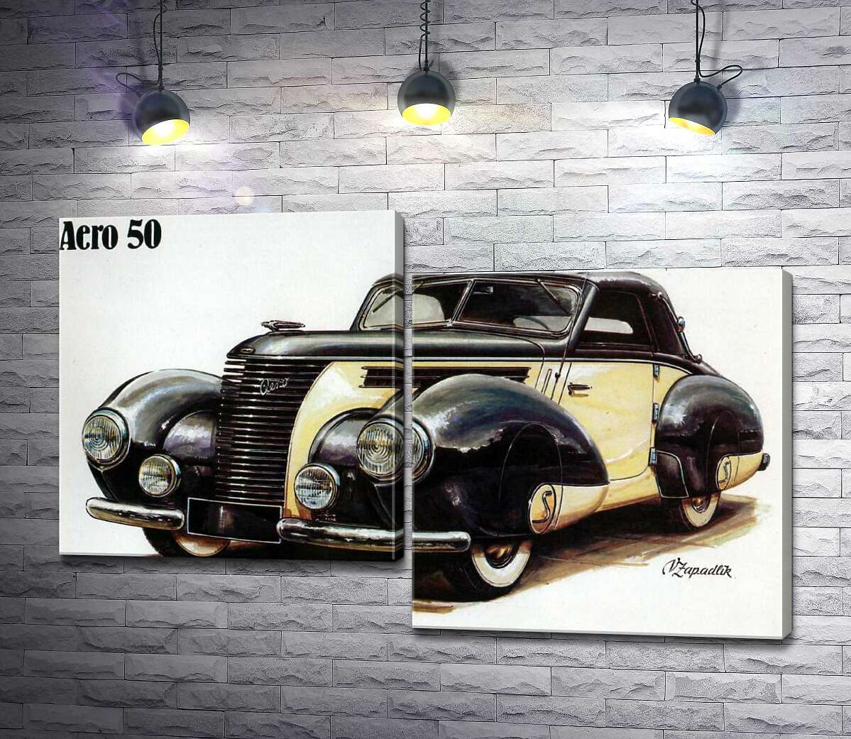 

Модульная картина ArtPoster Черно-белый автомобиль Aero 50 100x64 см Модуль №5