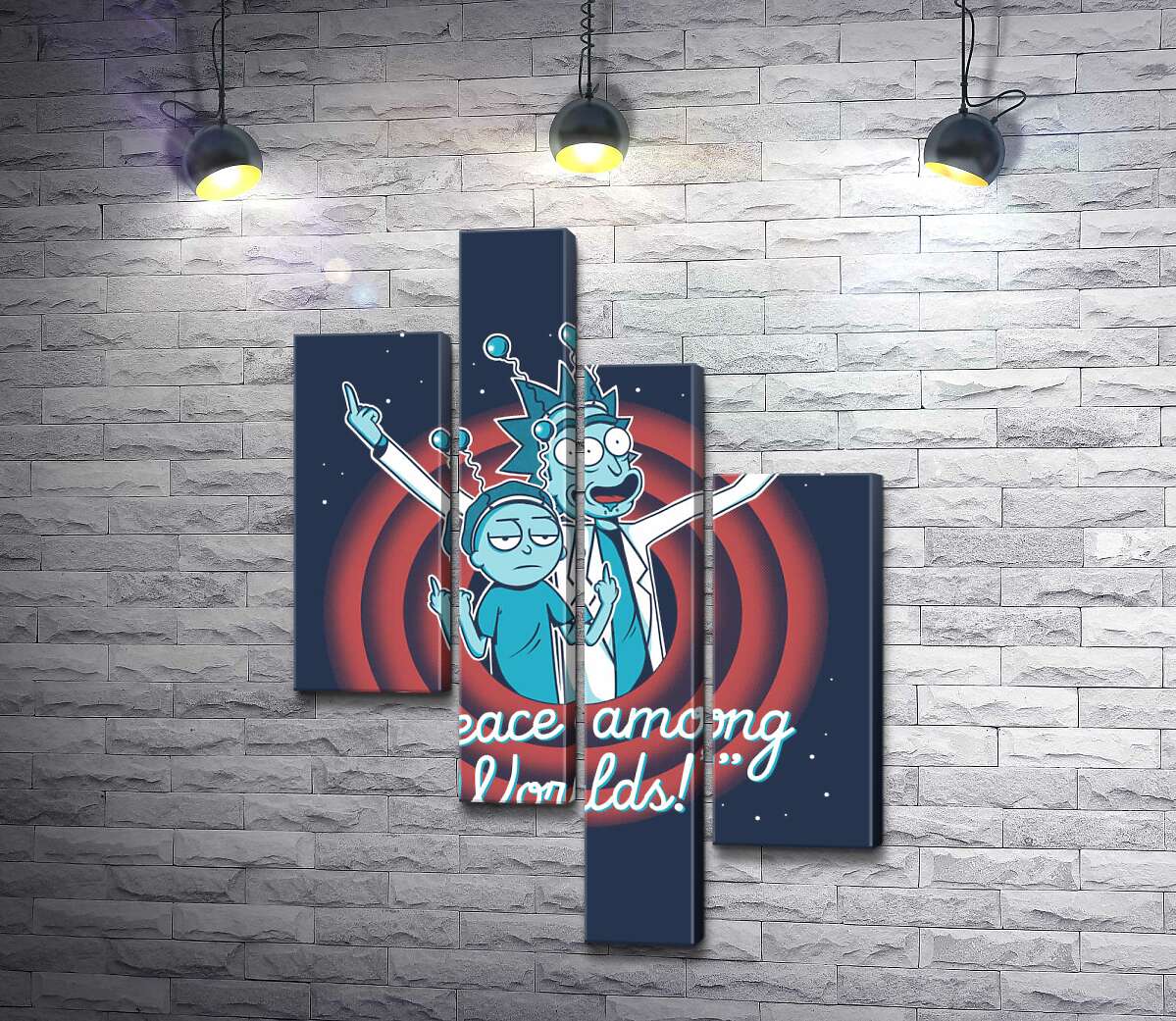 

Модульная картина ArtPoster Эксцентричный дедушка ученый и его внук – герои мультфильма "Рик и Морти" (Rick and Morty) 100x143 см Модуль №20