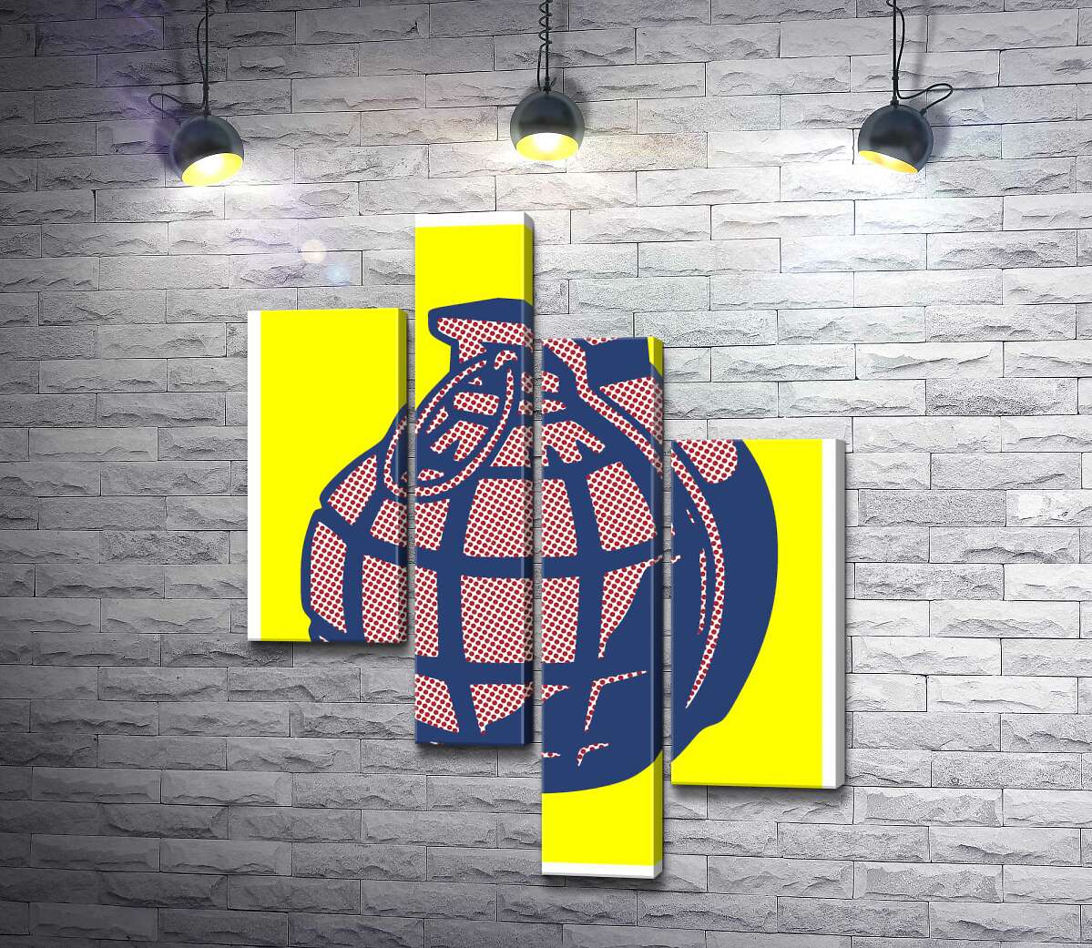 

Модульная картина ArtPoster Яркий арт ручной гранаты 130x169 см Модуль №20
