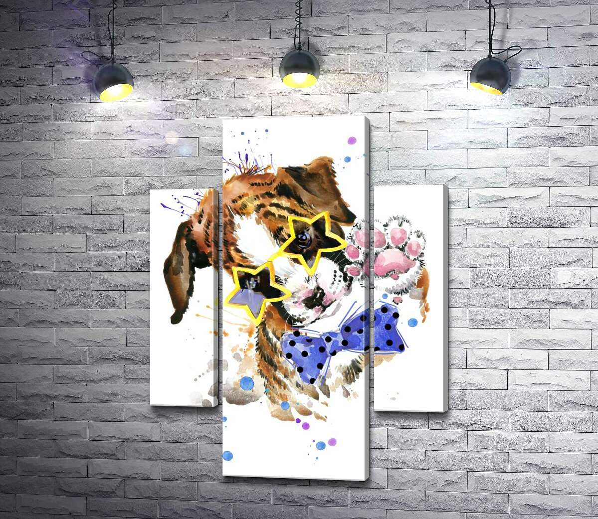 

Модульная картина ArtPoster Щенок в звездных очках 131x179 см Модуль №7