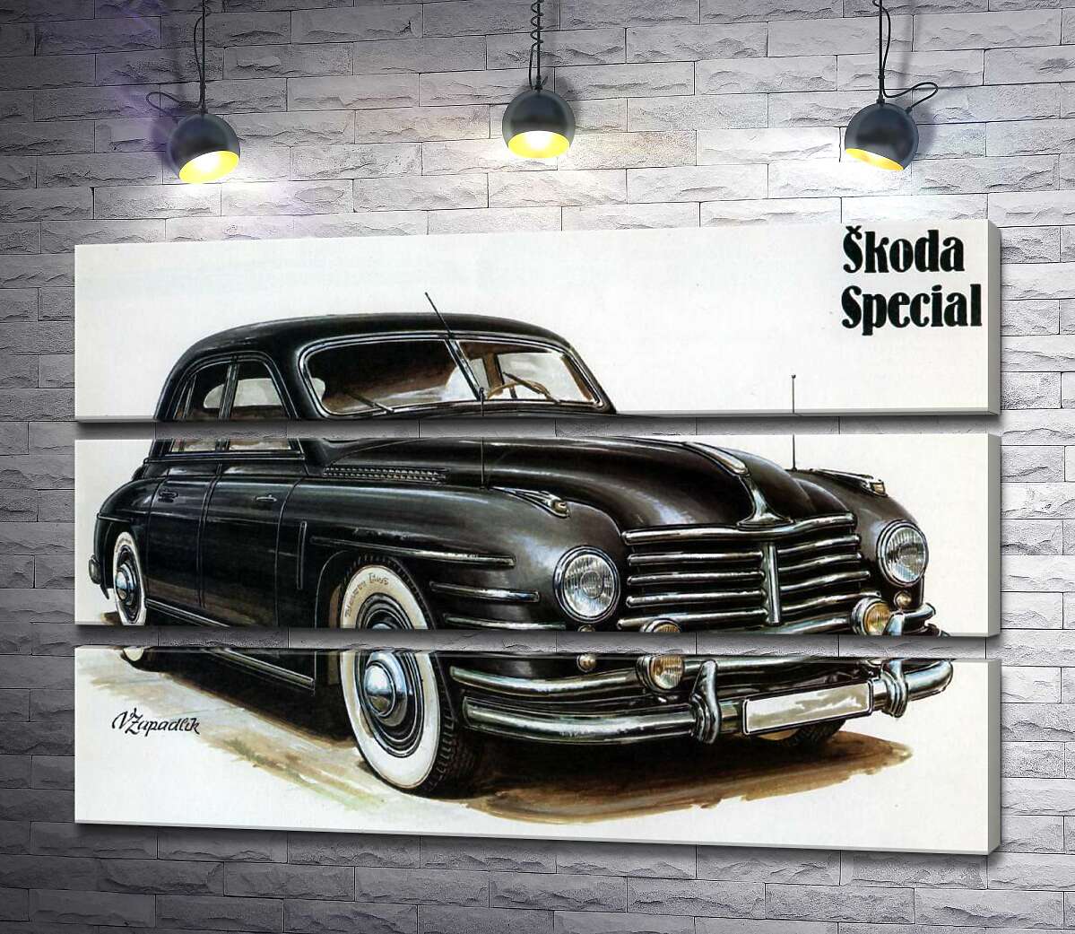 

Модульная картина ArtPoster Черный автомобиль Skoda Special 92x60 см Модуль №13