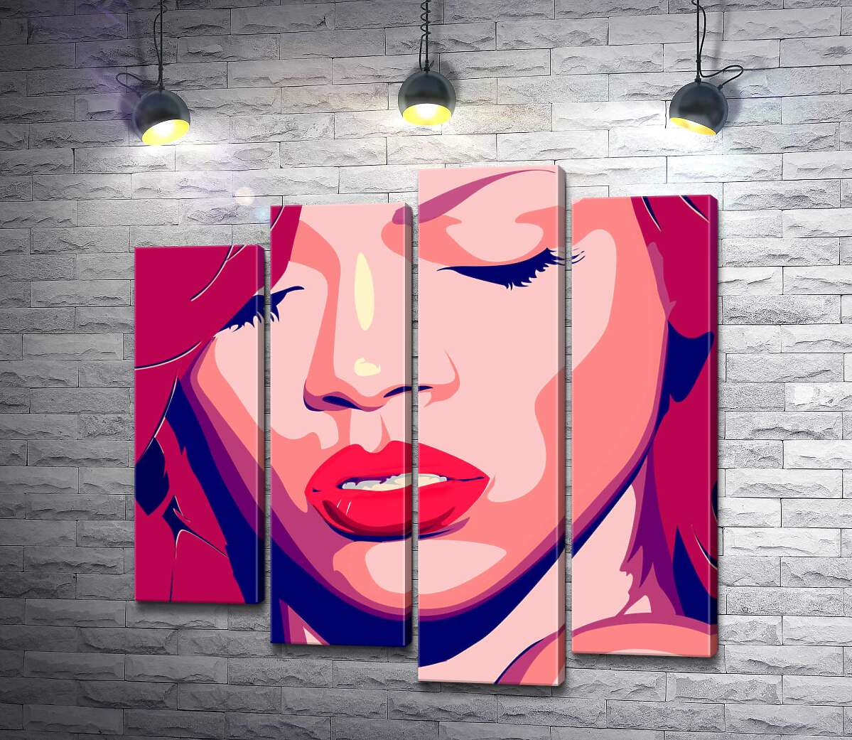 

Модульная картина ArtPoster Яркий портрет певицы Рианны 100x101 см Модуль №21