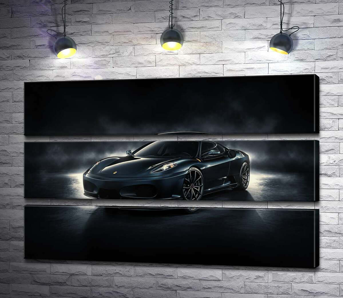 

Модульная картина ArtPoster Черное благородство автомобиля Ferrari F430 130x81 см Модуль №13