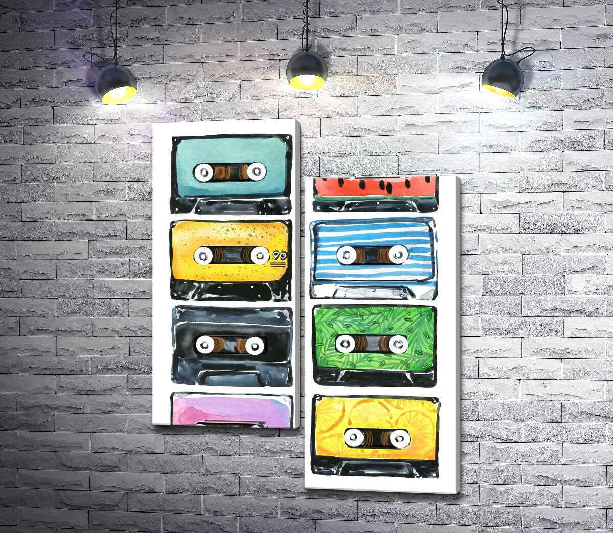 

Модульная картина ArtPoster Яркие цвета кассет 100x132 см Модуль №5