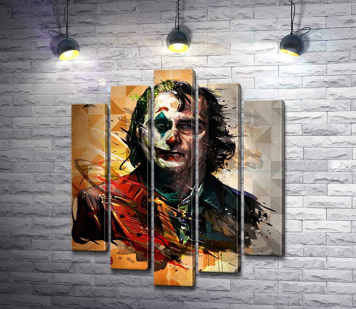 

Модульная картина ArtPoster Человеческая сущность в образе Джокера на игральной карте 130x158 см Модуль №26
