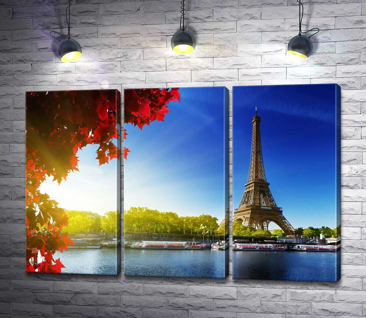 

Модульная картина ArtPoster Эйфелева башня (Eiffel tower) возвышается за Сеной 60x41 см Модуль №11