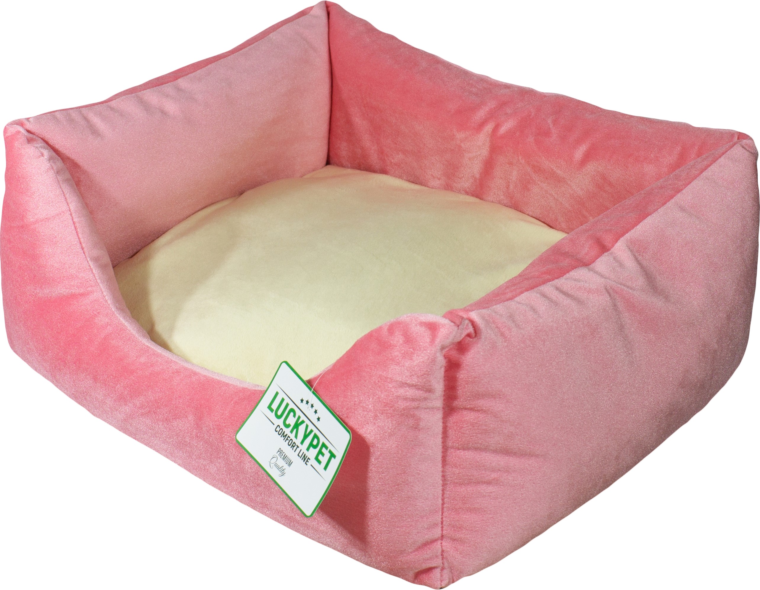 

Лежак Luсky Pet Рольф №2 50х65х23 см Розово-кремовый