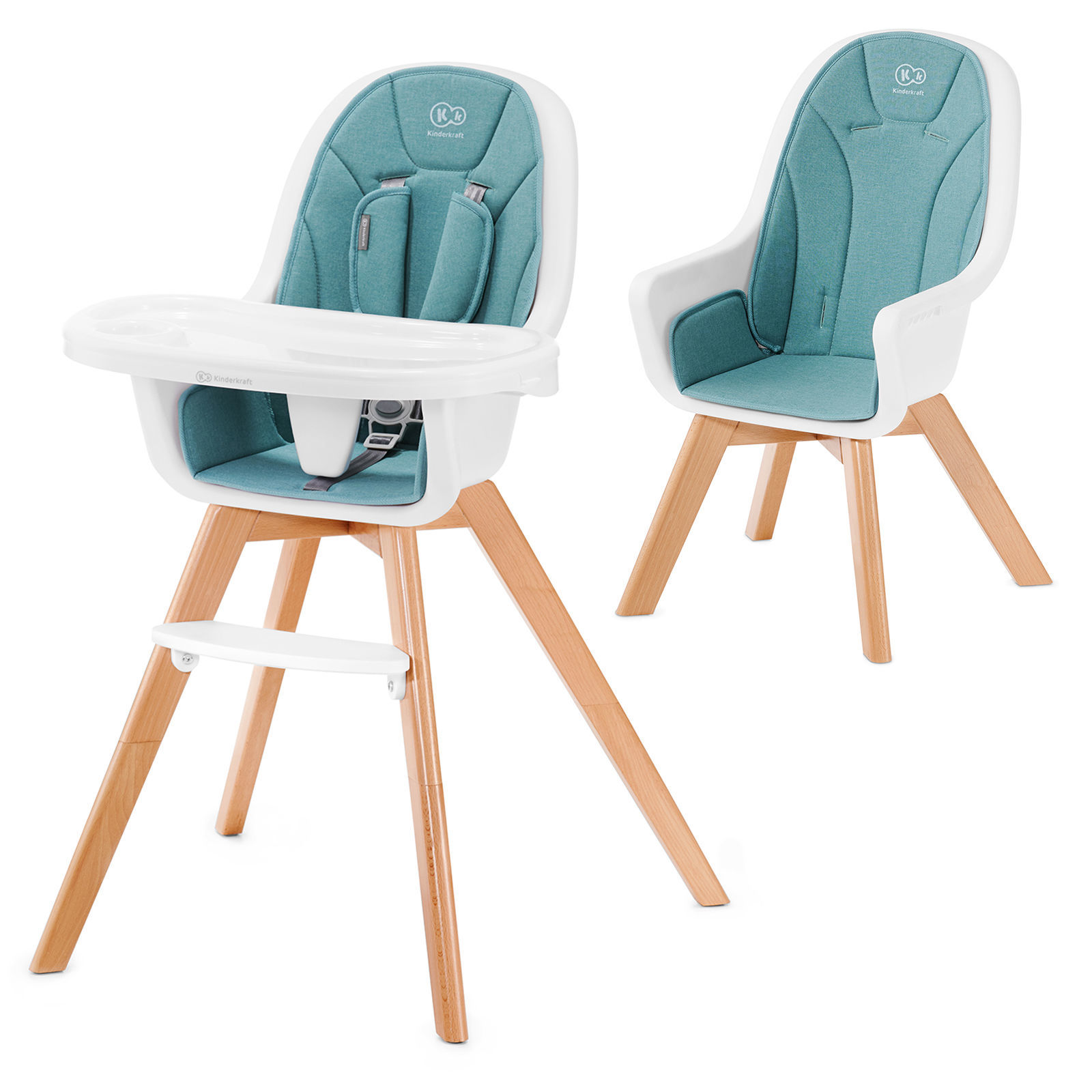 

Стульчик для кормления 2в1 Kinderkraft Tixi Turquoise