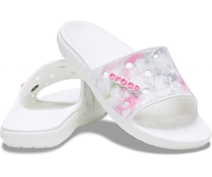 

Шлепки Crocs Bleach Dye, W10, белые, 40-41