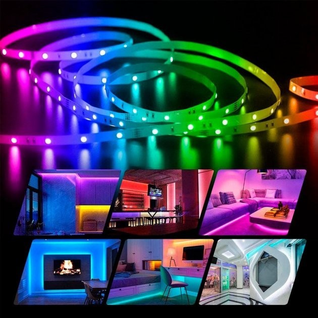 

Лента светодиодная RGB 5050 - полный комплект влагозащищена 5 метров Original (44917BH)