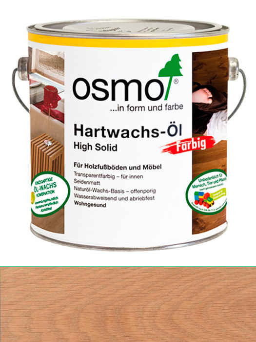 

Цветное масло с твердым воском Osmo Hartwachs-Ol Farbig 0,125 L Светло-серое 3067 (os_1)