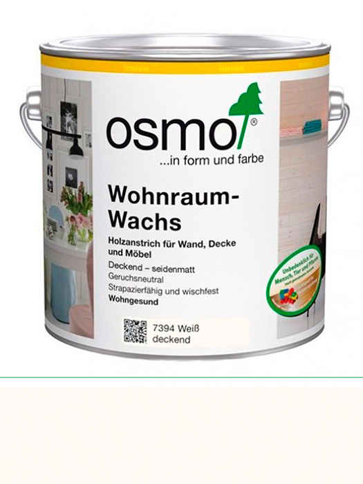 

Воск Osmo WOHNRAUM-WACHS 2,5 L Белый непрозрачный 7394 (4006850735778)