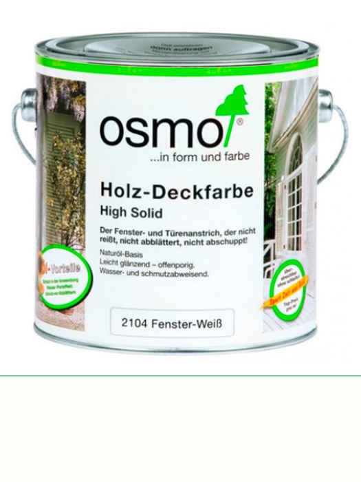 

Белая краска для окон и дверей Osmo Holzdeckfarbe 2,5 L Белая 2104 (4006850101061)