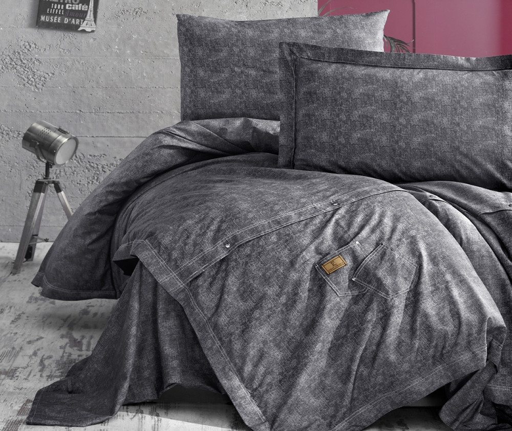 

Постельное белье First Choice ранфорс Deluxe - Jeans gri евро