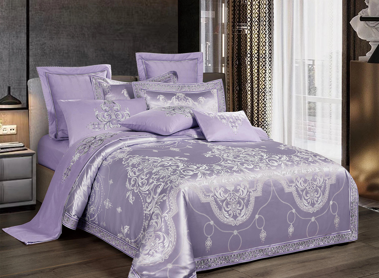 

Двуспальный комплект постельного белья 180*220 жаккард сатин Sleep Well