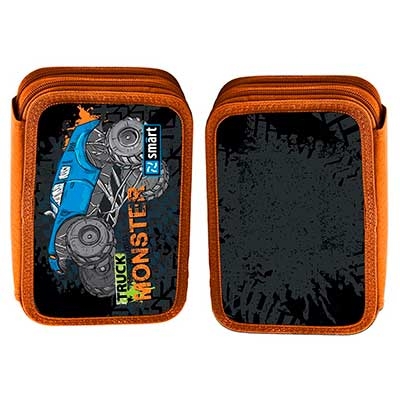 

Пенал школьный двойной черный Monster Truck SMART HP-01 532578