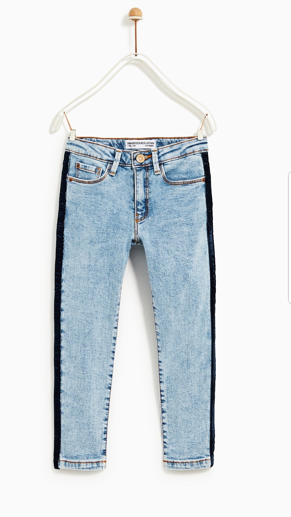 

Джинси з велюровою вставкою Zara 122 Голубий