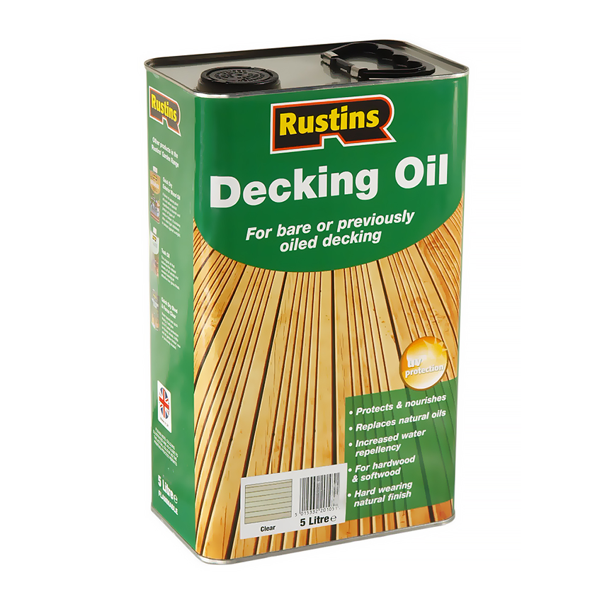 

Масло для террас Rustins Decking Oil Бесцветный 5 л