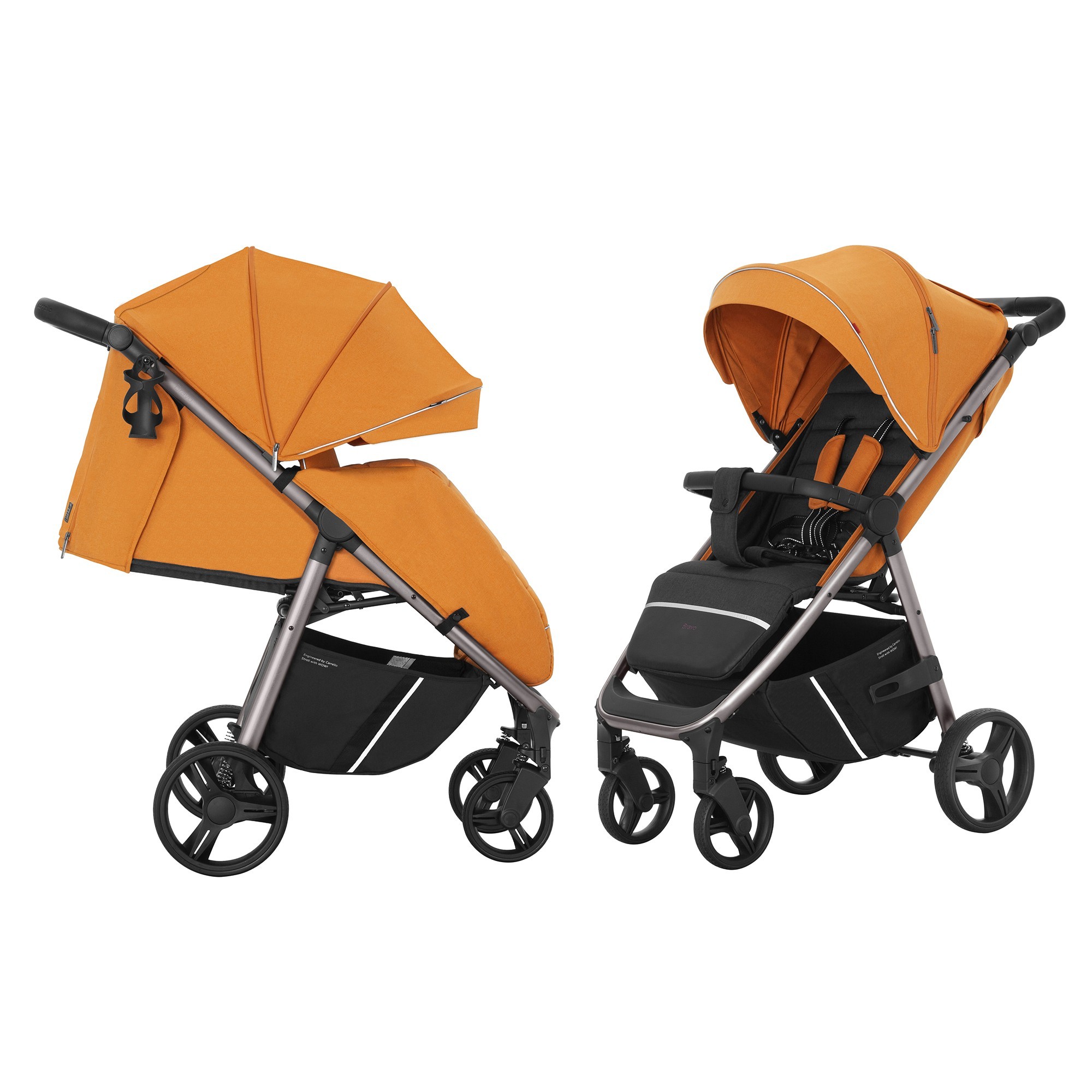 

Коляска прогулочная CARRELLO Bravo CRL-8512/1 Tiger Orange + дождевик