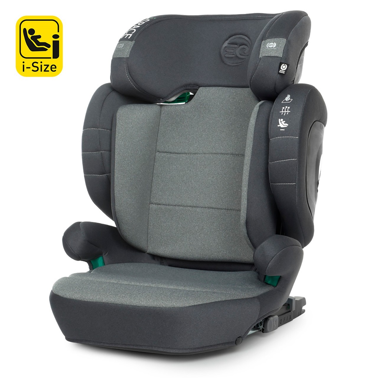 

Автокресло детское EL Camino i-SPACE Isofix ME 1094 Gray серое складное легкосъемное Группа 2-3