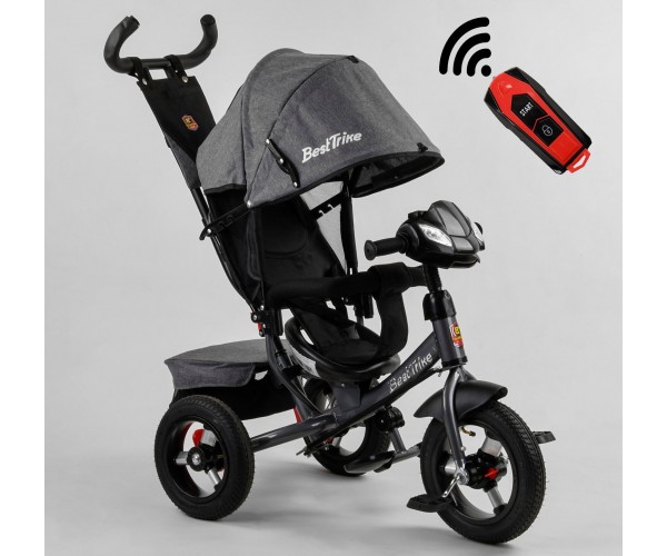 

Велосипед трехколесный Best Trike 3390 43-565, фара с USB, пульт, Серый