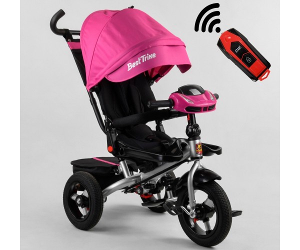 

Велосипед трехколесный Best Trike 6088 F (330-58), фара c USB, поворот на 360, пульт, Розовый
