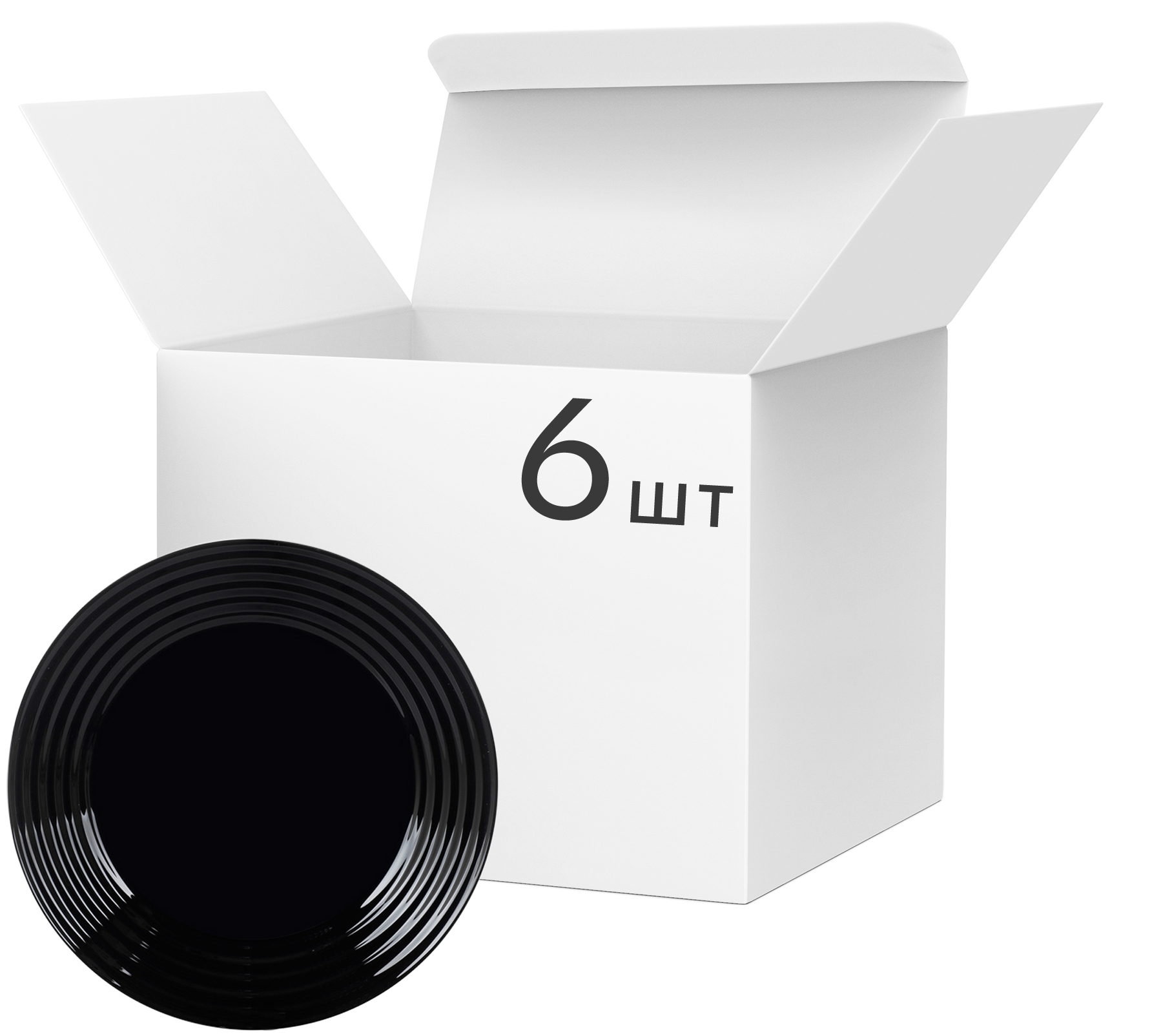 

Набор тарелок десертных Luminarc Harena Круглая Black 19 см х 6 шт