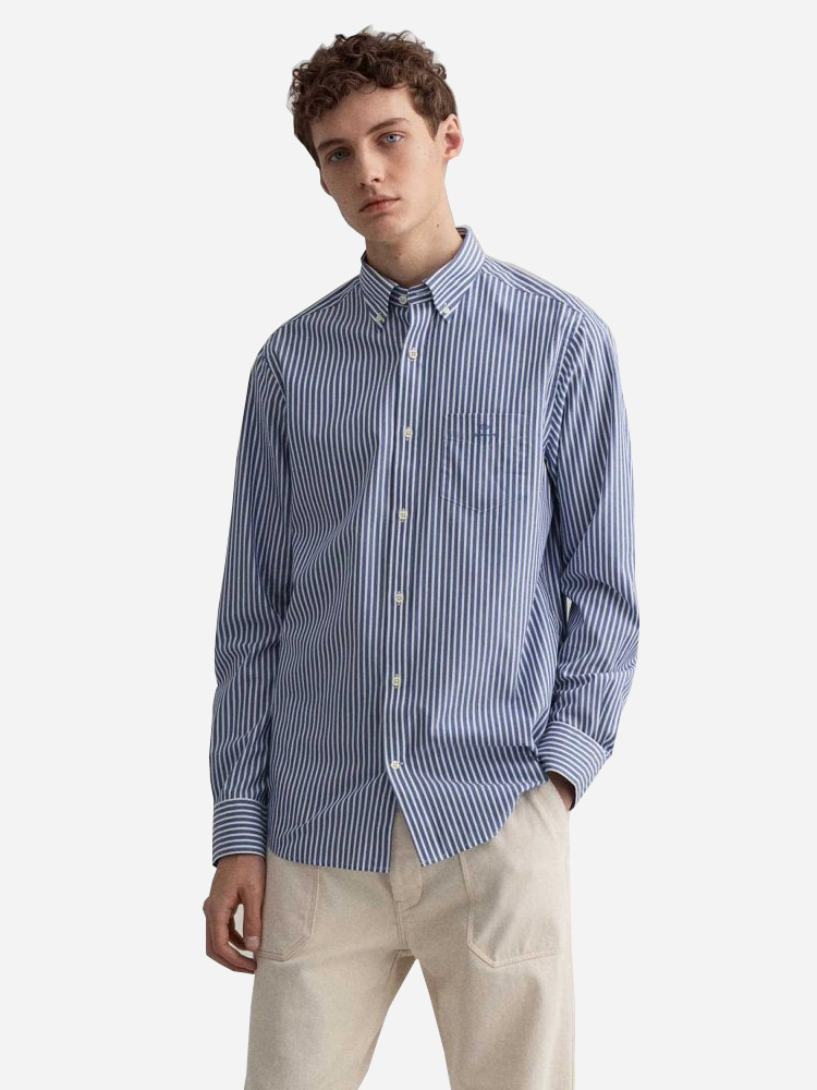 

Рубашка GANT The Broadcloth Stripe Reg Bd 3062000  College Blue, Рубашка GANT The Broadcloth Stripe Reg Bd 3062000 XL College Blue