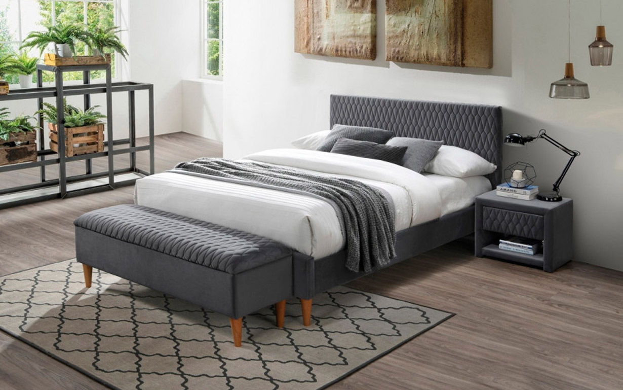 

Кровать Azurro Velvet Grey 160х200 см. Signal