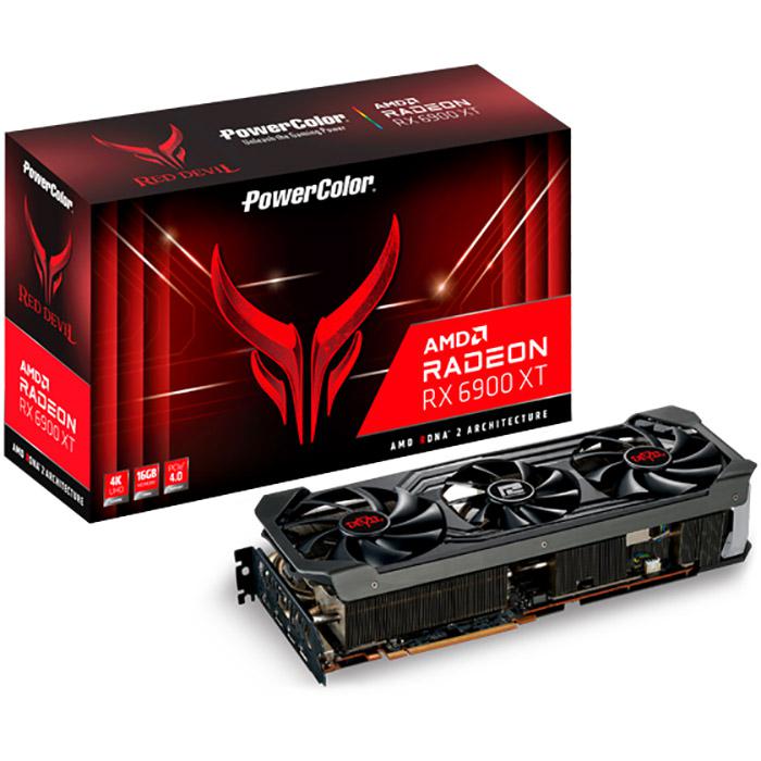 

Видеокарта AMD Radeon RX 6900 XT 16GB GDDR6 Red Devil PowerColor (AXRX 6900XT 16GBD6-3DHE/OC)