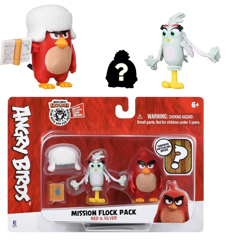 

Набор игровых фигурок Jazwares Angry Birds ANB Mission Flock Ред и Сильвер (ANB0007)