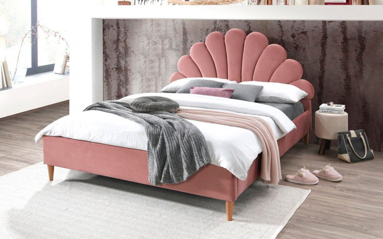 

Кровать Santana Velvet rozoviy 160х200 см. Signal