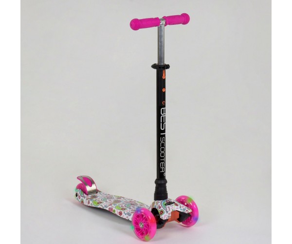 

Самокат Best Scooter Maxi Graffiti Flowers-2 1341, Розовый