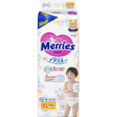 

Подгузник Merries для детей XL 12-20 кг 44 шт (543933)