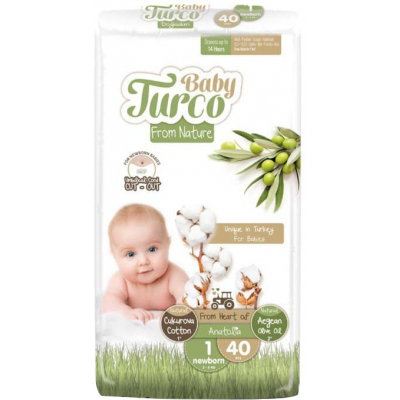 

Подгузник Baby Turco Newborn Размер 1 (2-5 кг) 40 шт (8682241200016)