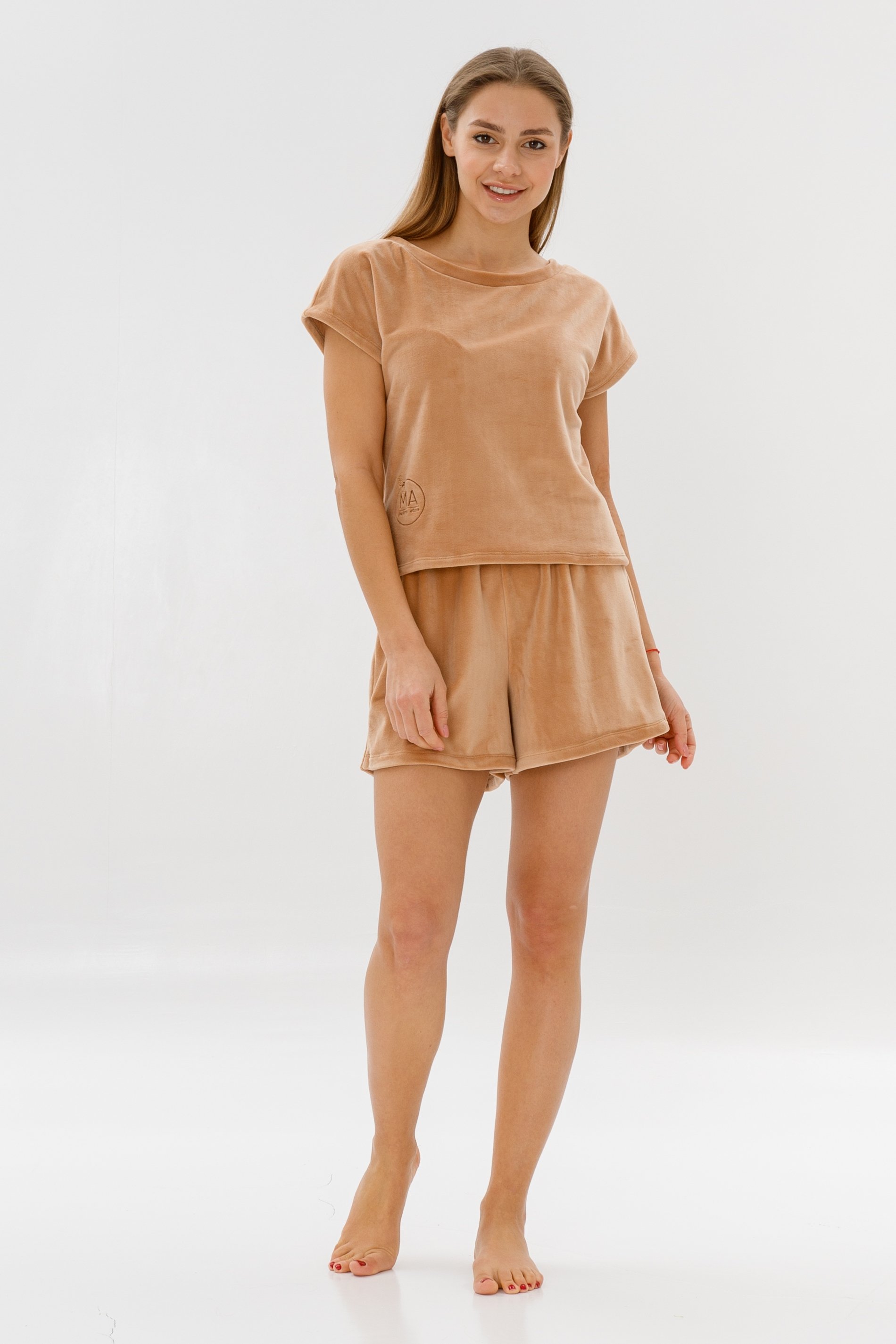 

Велюровая пижама MA.pajama VIVIEN / Карамель, Велюровая пижама MA.pajama VIVIEN 48/50 Карамель