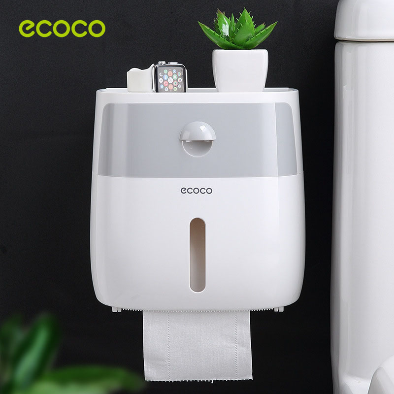 

Органайзер (держатель) для туалетной бумаги ECOCO E1804 (Бело-серый)
