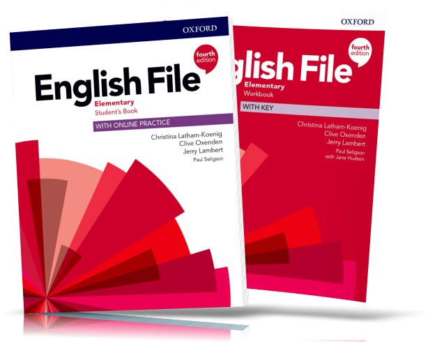 

English File Fourth Edition Elementary, Student's book + Workbook / Учебник + Тетрадь английского языка