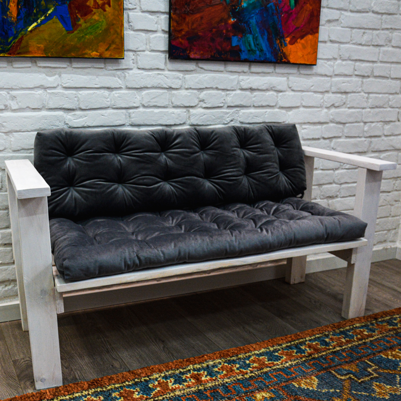 

Подушка для садовой мебели Time Textile Velours Steel Серый 13736-sp 50x150