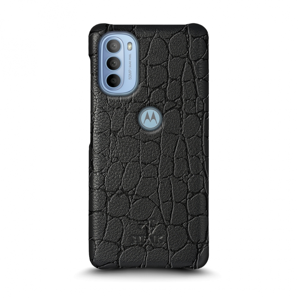 

Кожаная накладка Stenk Reptile Cover для Motorola Moto G31 Чёрная