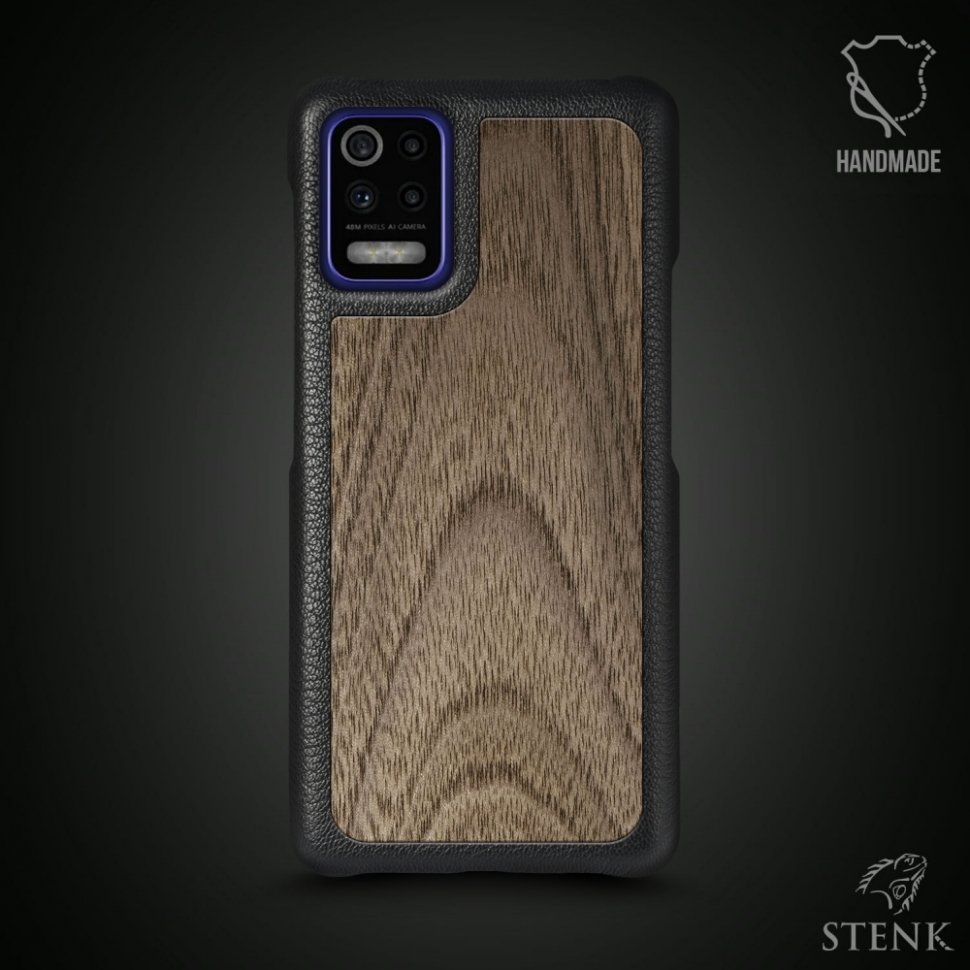 

Кожаная накладка Stenk WoodBacker для LG K52 Чёрная