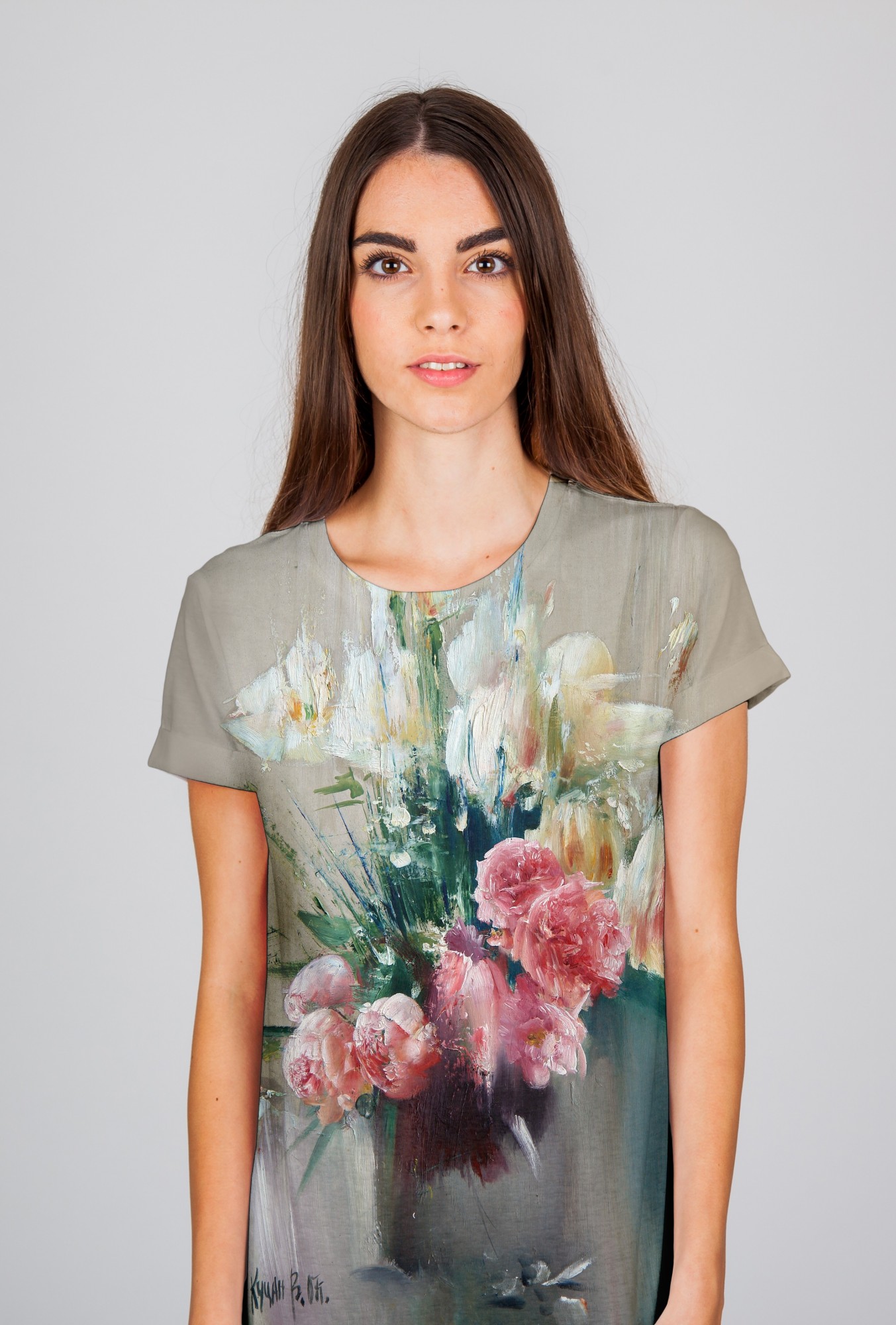 

Футболка Lenni-Yur с 3D изображением картины Цветы в вазе  бежевый, Футболка Lenni-Yur с 3D изображением картины Цветы в вазе XL бежевый